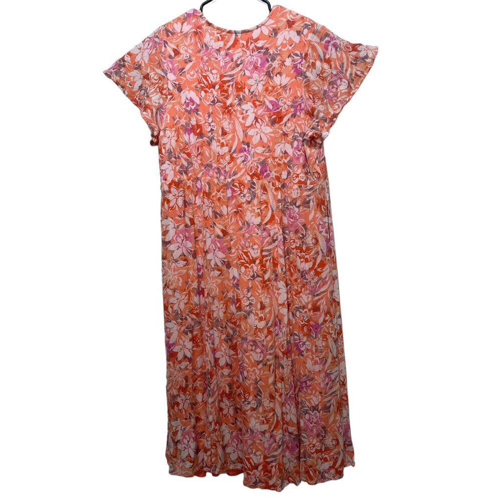 Torrid Orange Tiered Midi Sundress with Flutter Sleeves - Picture 3 of 16